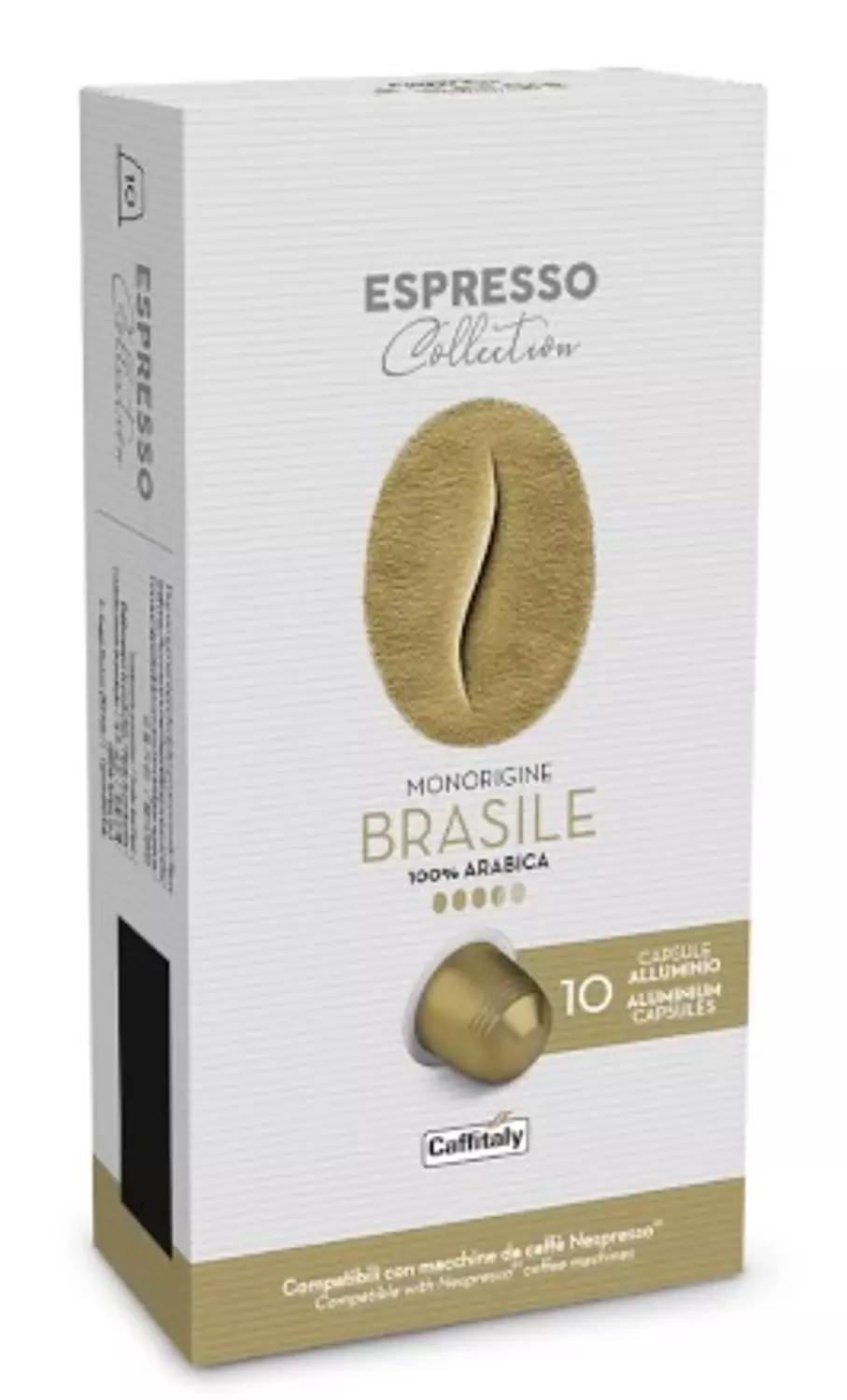 Caffitaly Espresso Collectio brasil Single Origin Nespresso Compatible ( 10 Pods )  image