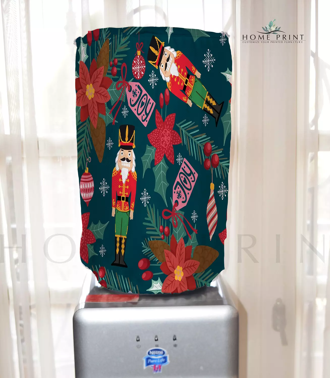 Water bottle cover - Different Christmas Shapes - Colorful Design   image