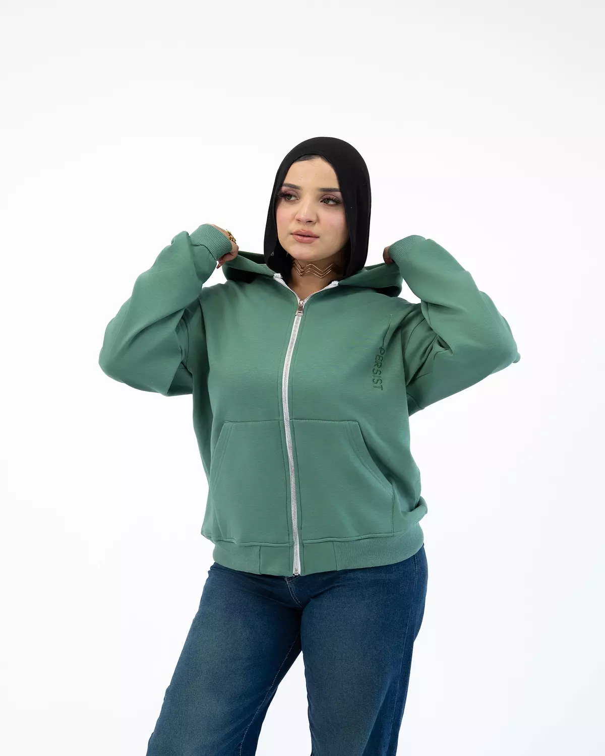 Persist ZIP UP Sweatshirt _ Olive 7