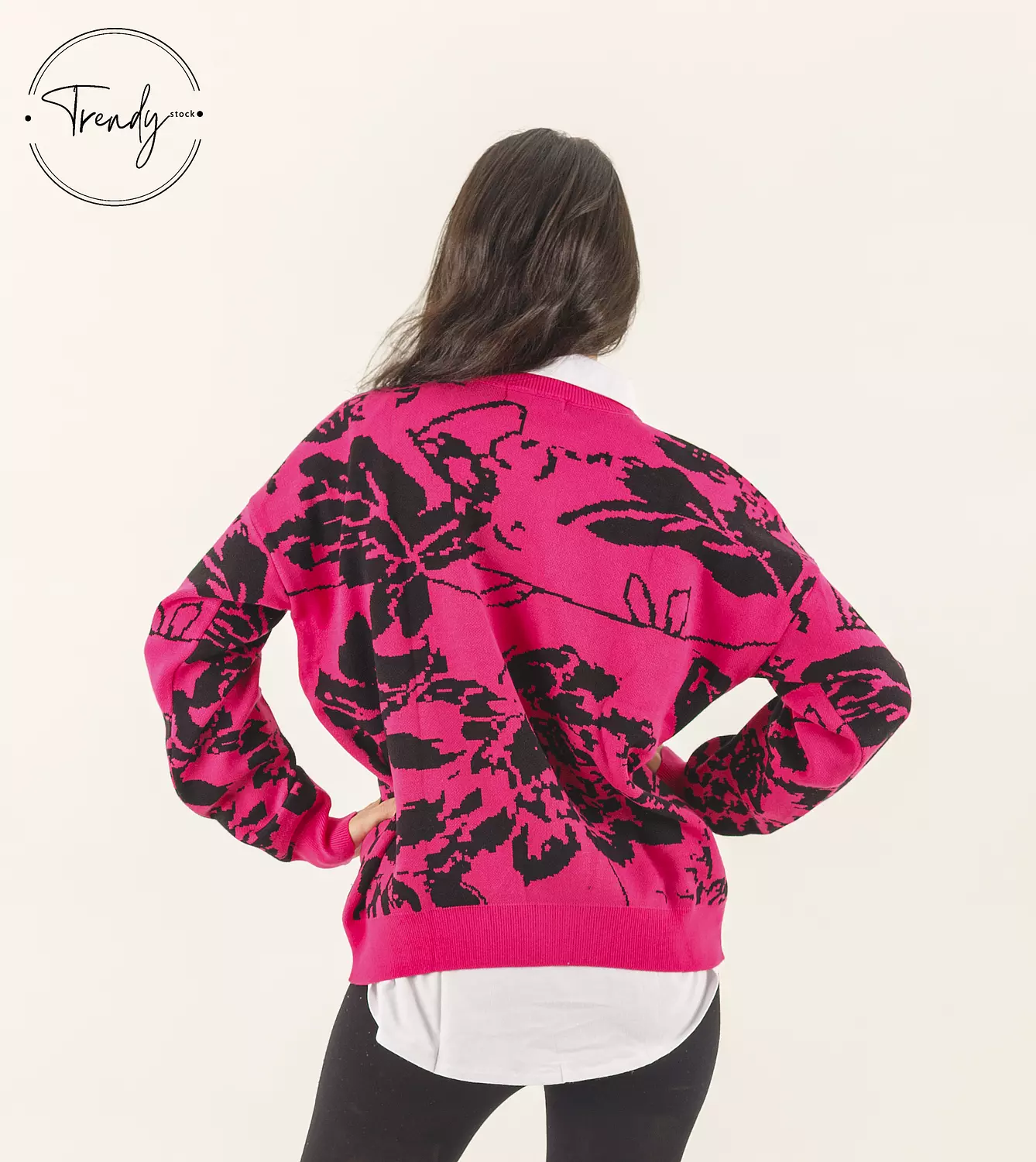 Round Neck Pink Pullover  2