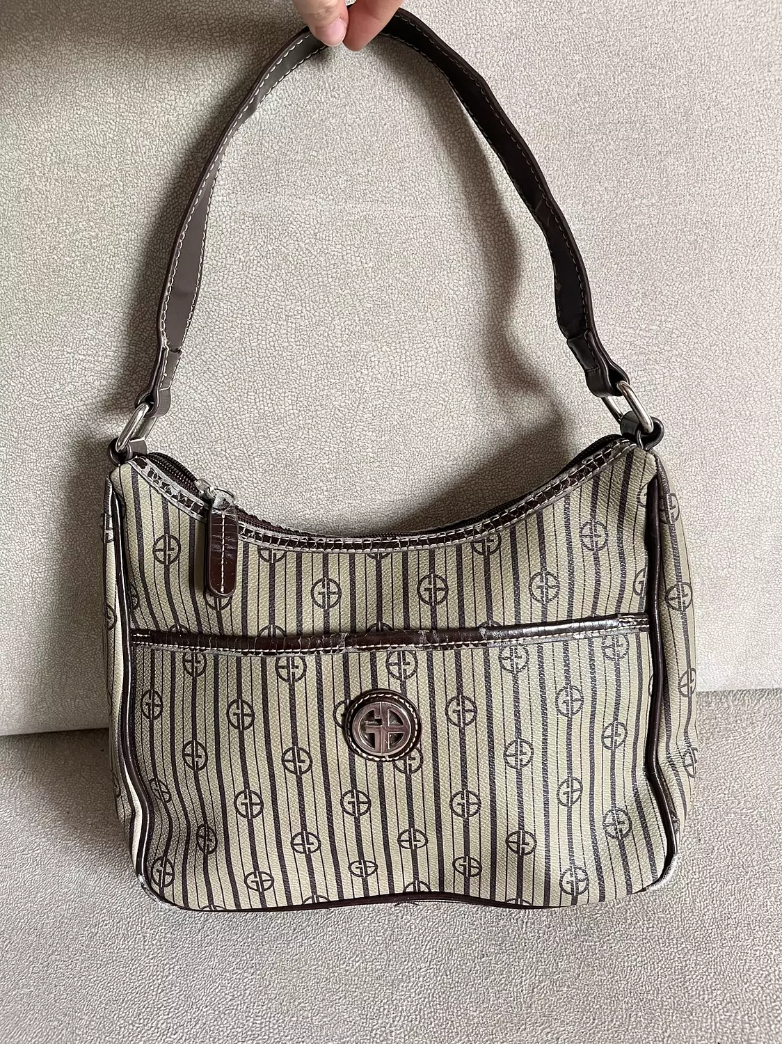 Authentic Giani Bernini monogram shoulder bag hover image