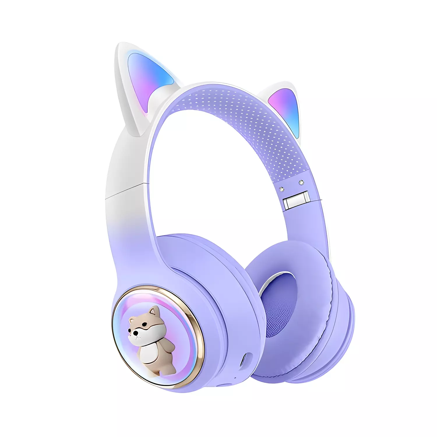 M31 Bluetooth Headphones with 6D Stereo Sound - RGB Lighting - Support TF Card and FM Radio - purple hover image