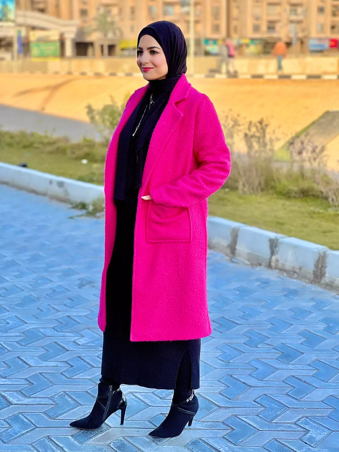 Fleece Winter Coat - Fuchsia