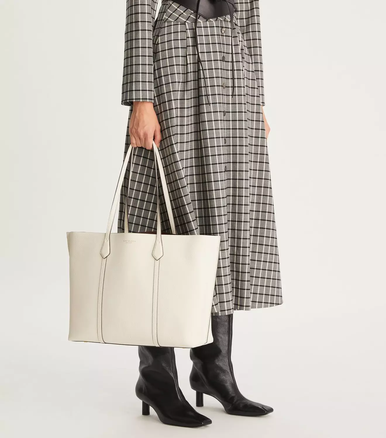 Tory Burch The perry tote bag in New Ivory 1
