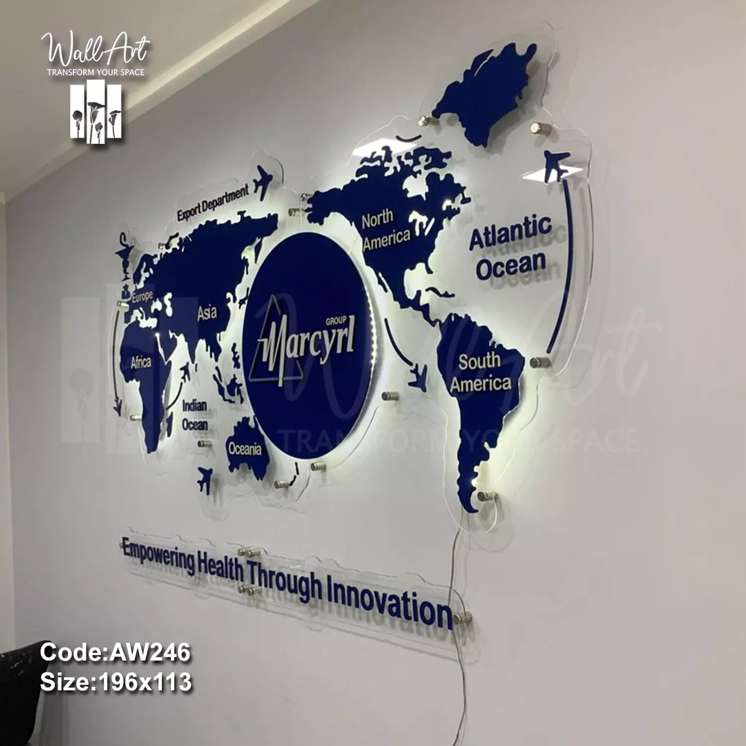 AW246-Lighted Acrylic World Map   11