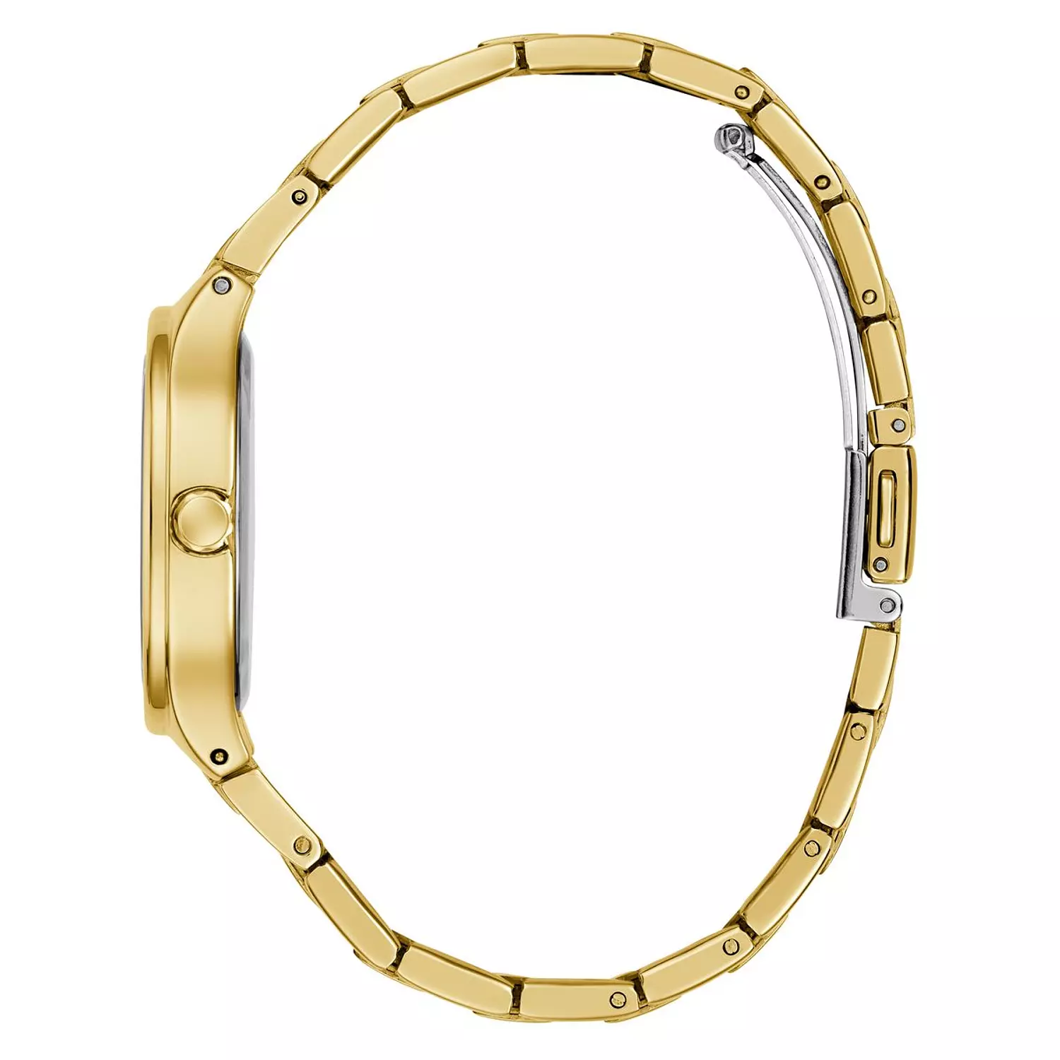 GUESS Ladies Gold Tone Analog Watch Gold Tone Stainless Steel Bracelet GW0941L2 1