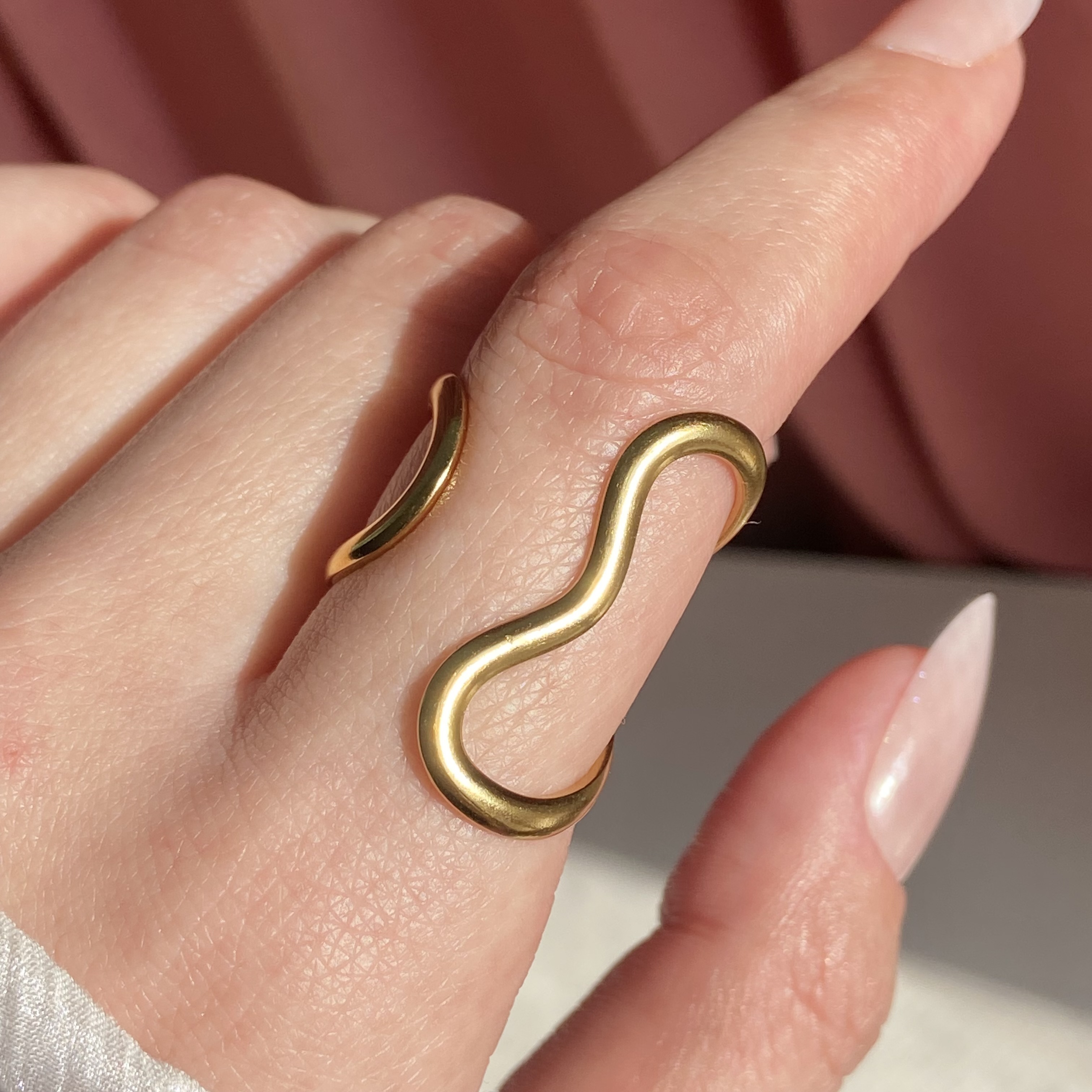 Modern design, stainless steel ring  image