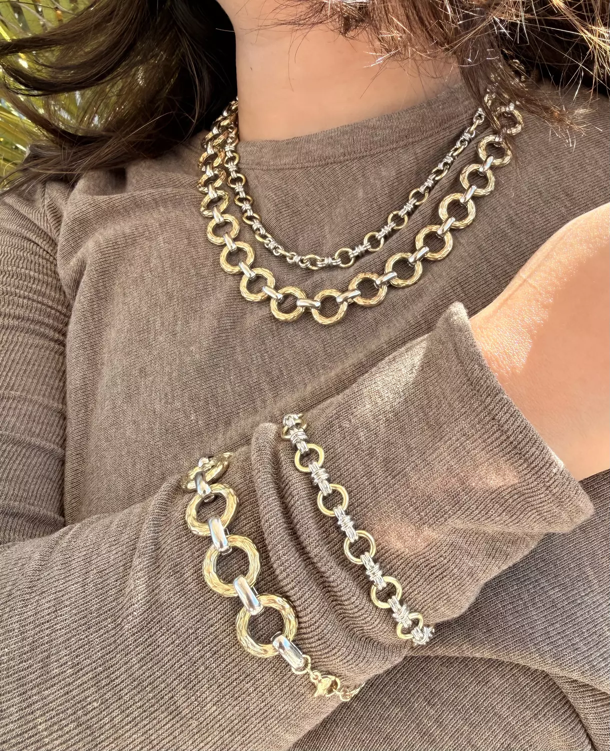 Silver x Gold Connected Circles  image