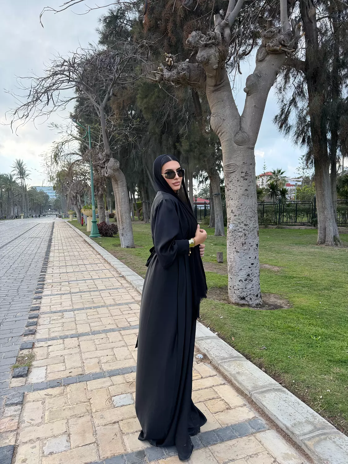 Modest Evening Dress – Elegant Satin Look 5