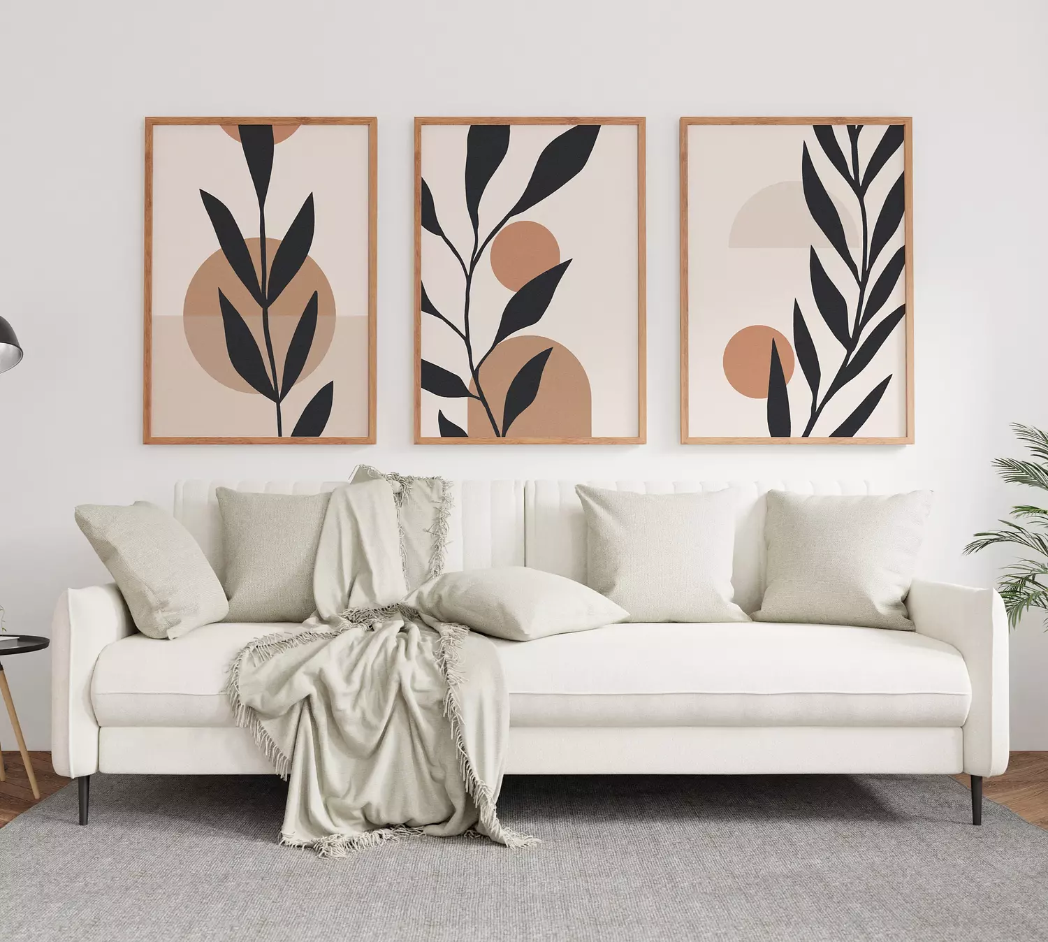 Set of 3 Wooden Frames Front Glass P.G818 hover image