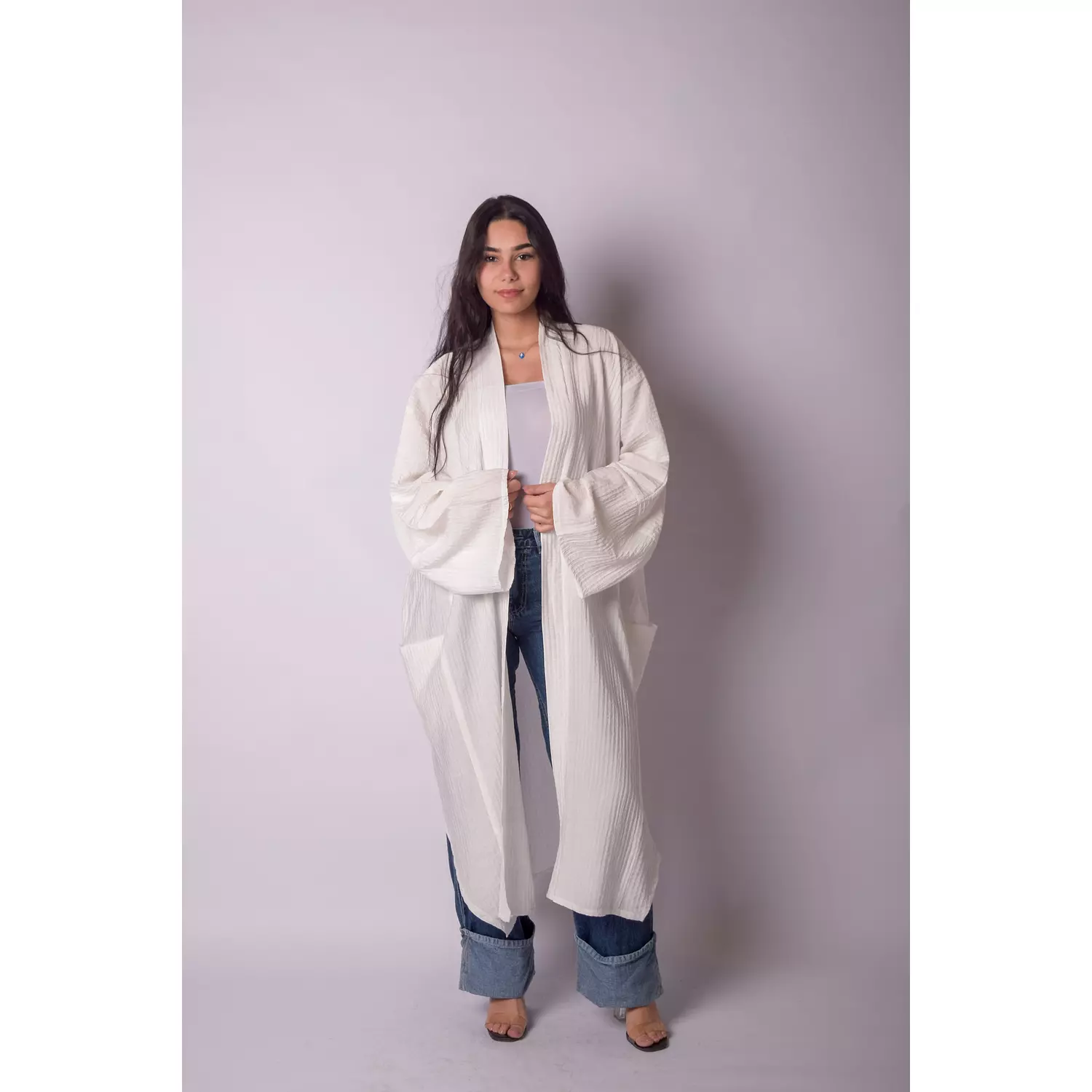 Glow Kimono - white  image