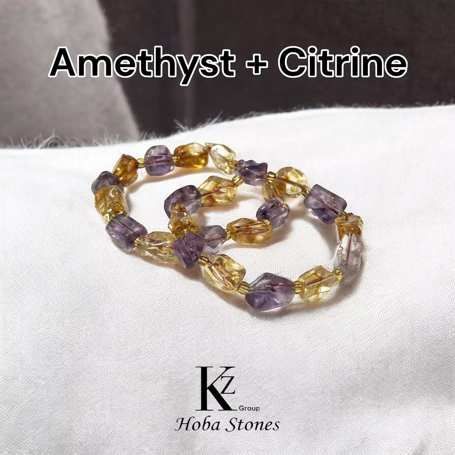 Bracelet Amethyst with Citrine hover image
