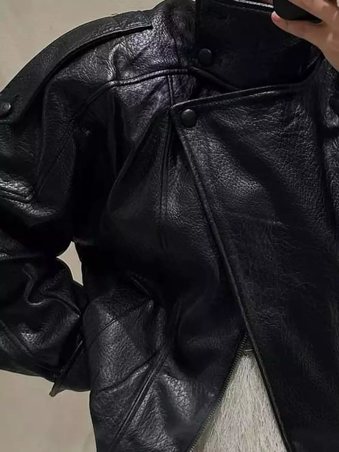 Genuine Leather Biker Jacket 5