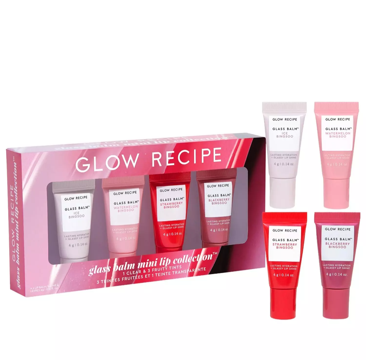 Glow Recipe Mini Glass Balm Lip Collection Gift Set