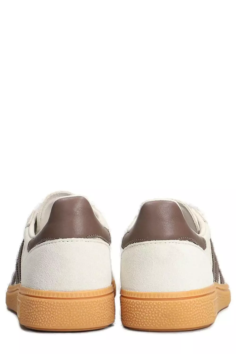 Adidas Handball Spezial sneakers in an off-white and dark brown suede 1