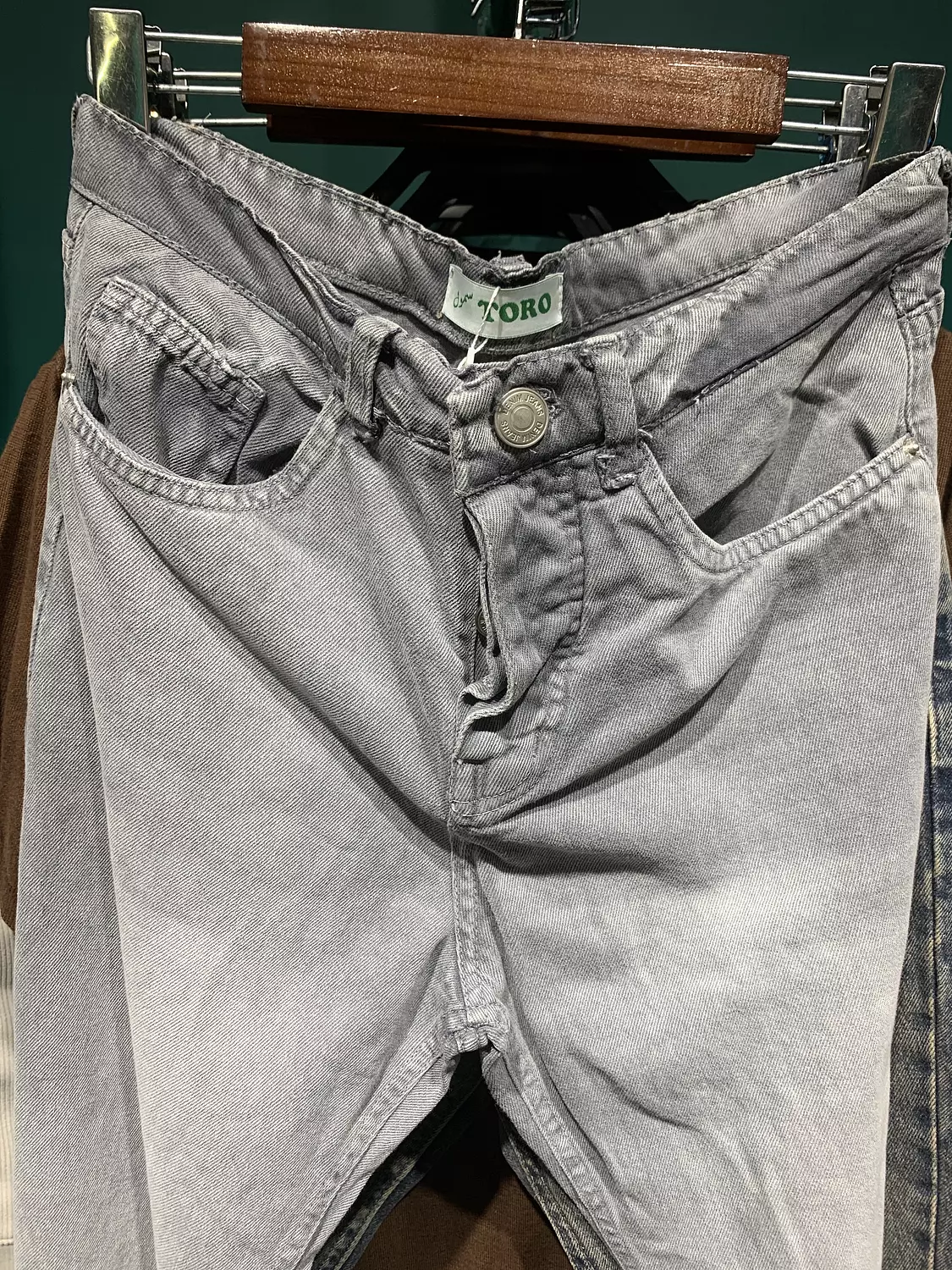 Straight leg denim W25 image