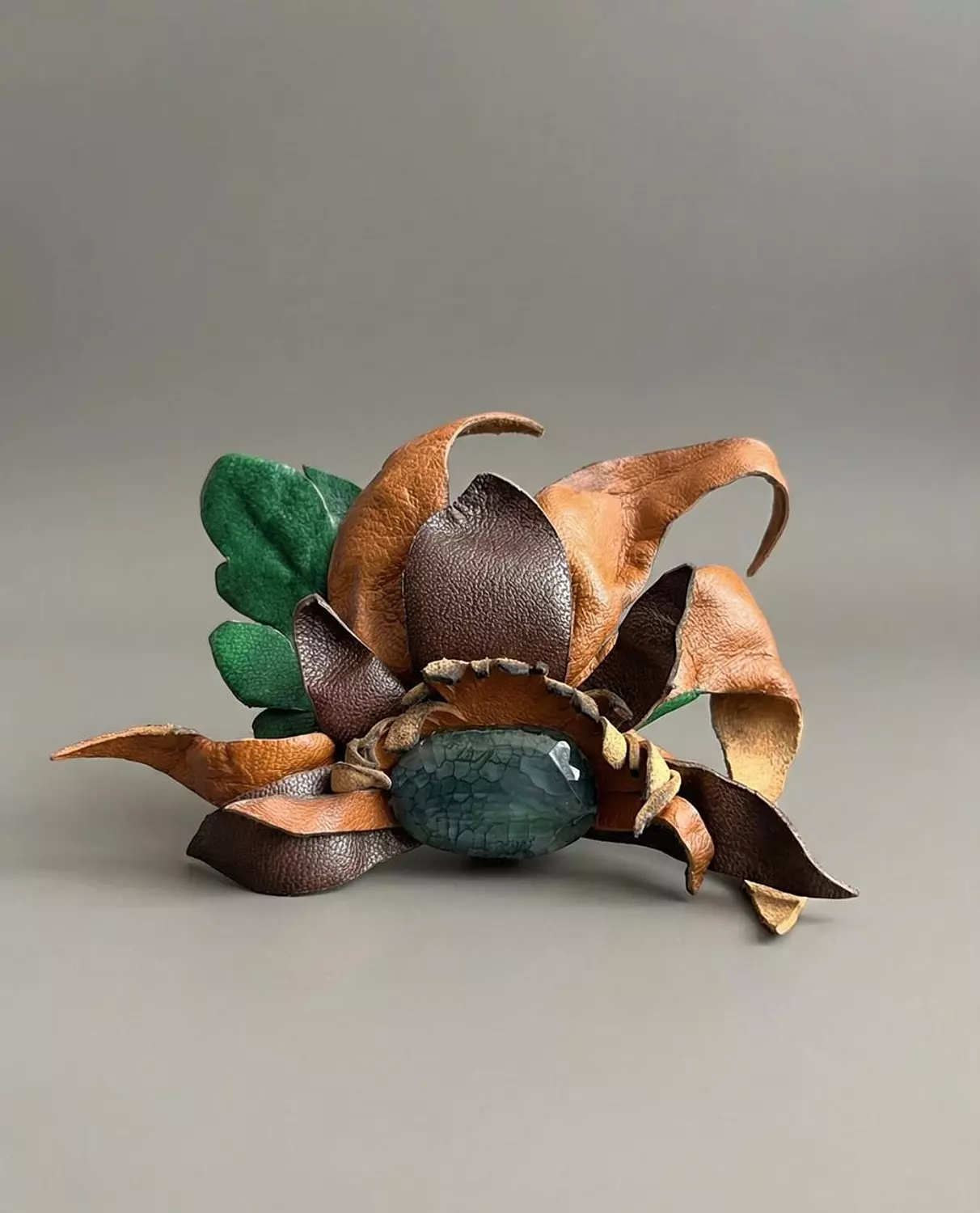 “Abstract Petal” hand-made brooch by Heba Gamal hover image