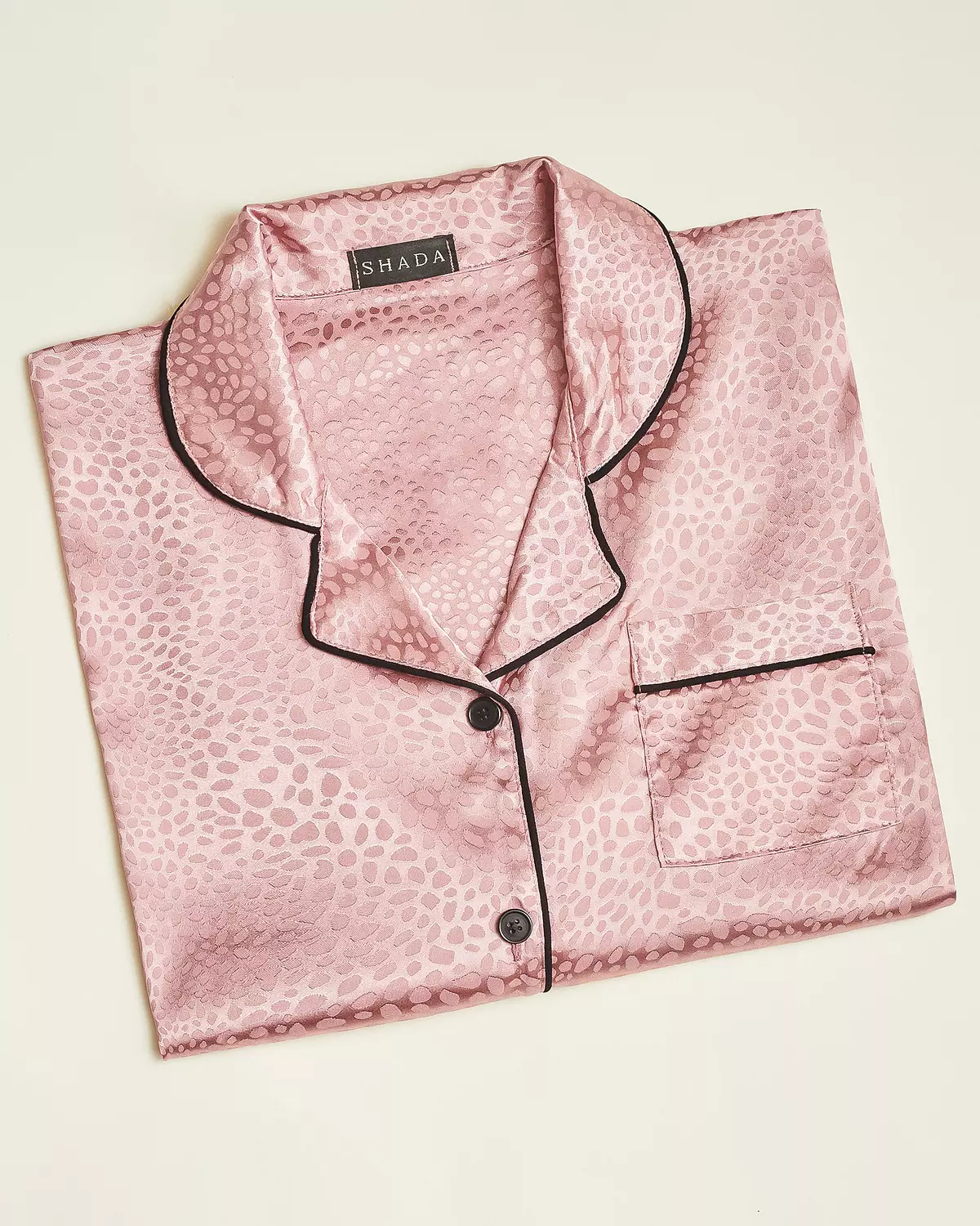 Rose Satin Buttoned PJ Set hover image