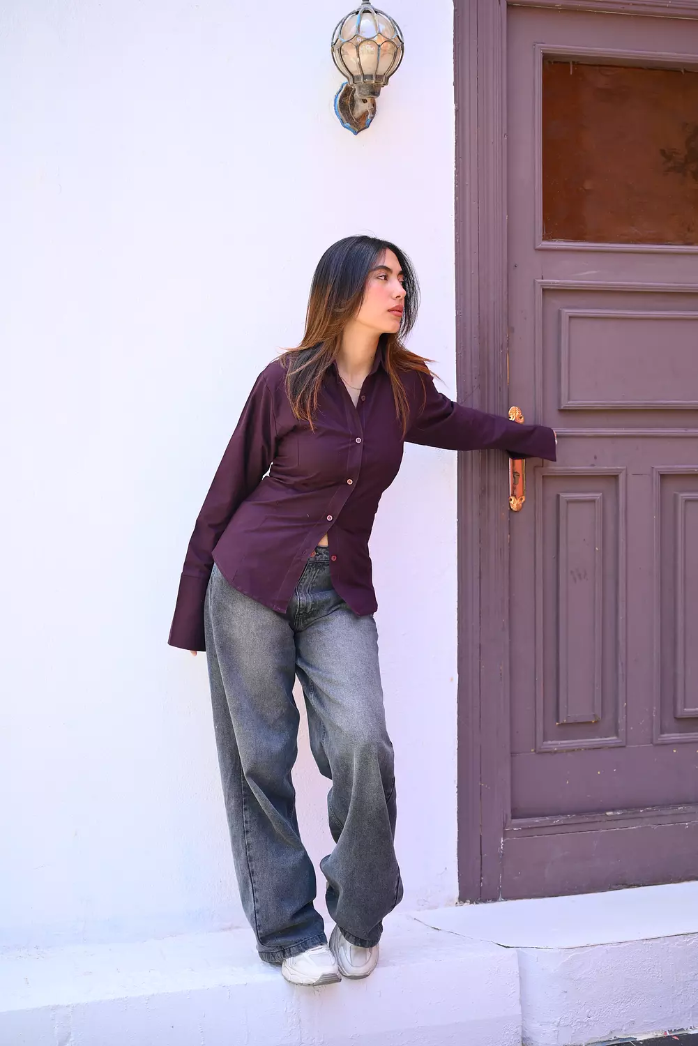 Casual  Slim Shirt with Ribbons 3
