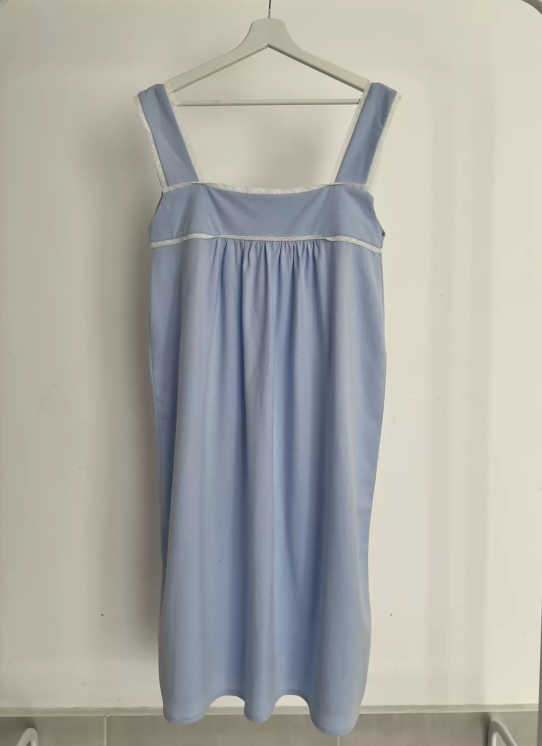 Sky Blue Lace Night Gown hover image
