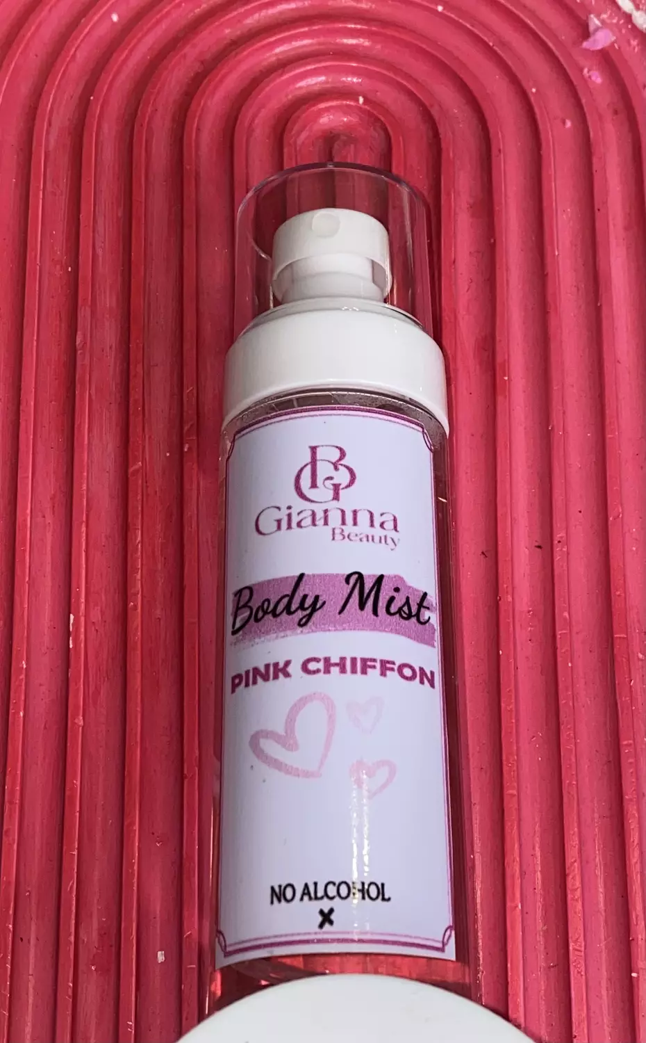 Pink chiffon body mist image