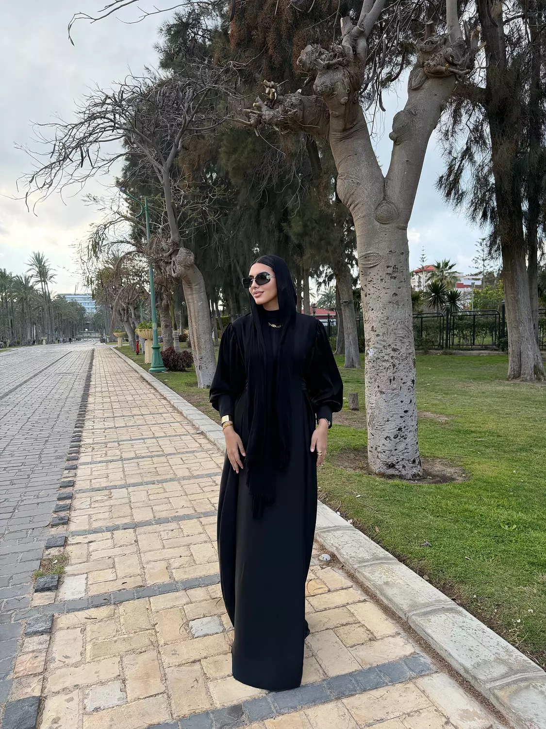 Modest Evening Dress – Elegant Satin Look 3