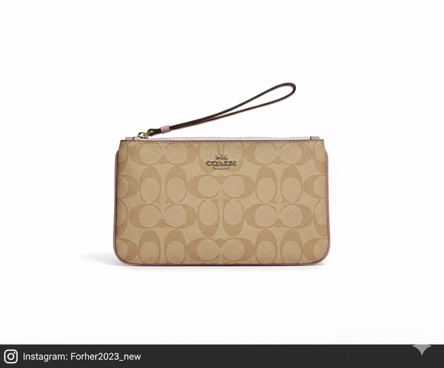 Coach wristlet in khaki image