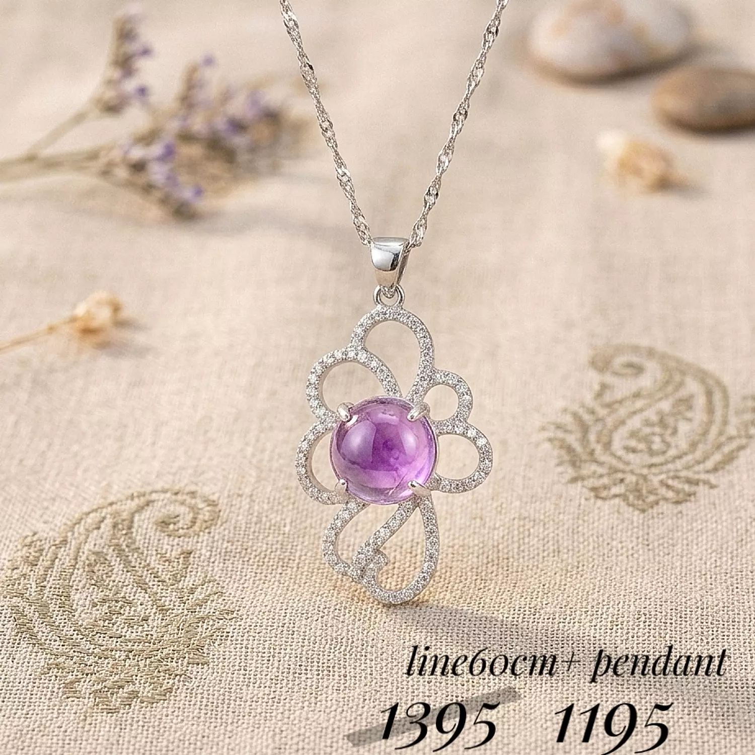 Lavender pendant+ line image