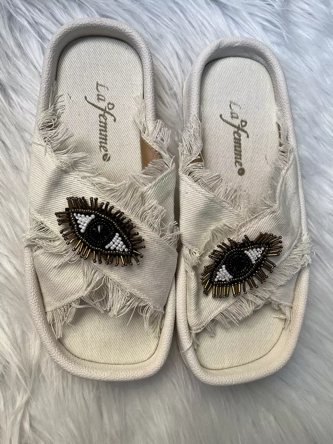 Eye off-white slipper image