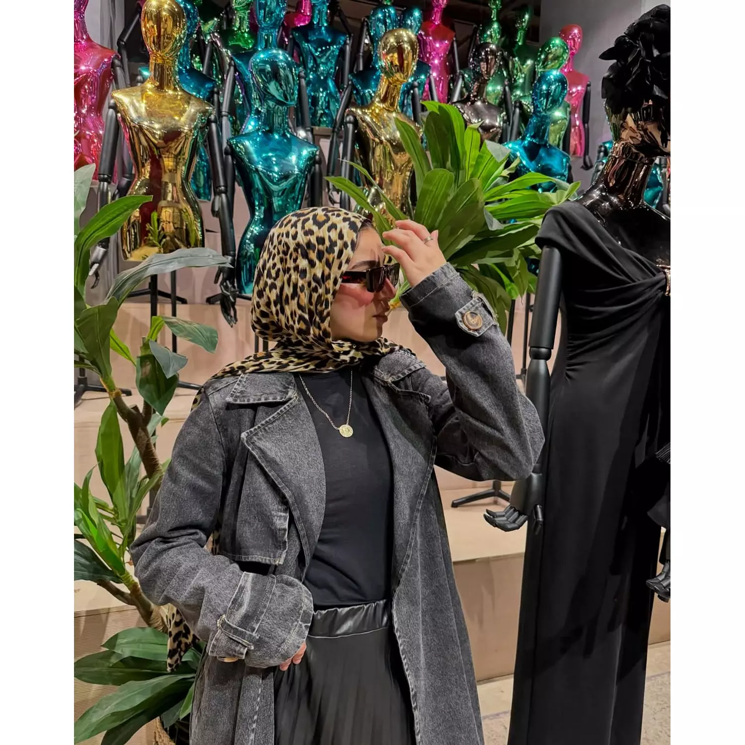 Black Denim Coat 0