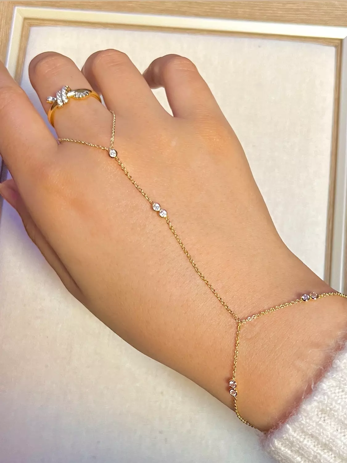 Mini Crystals Hand Chain  image