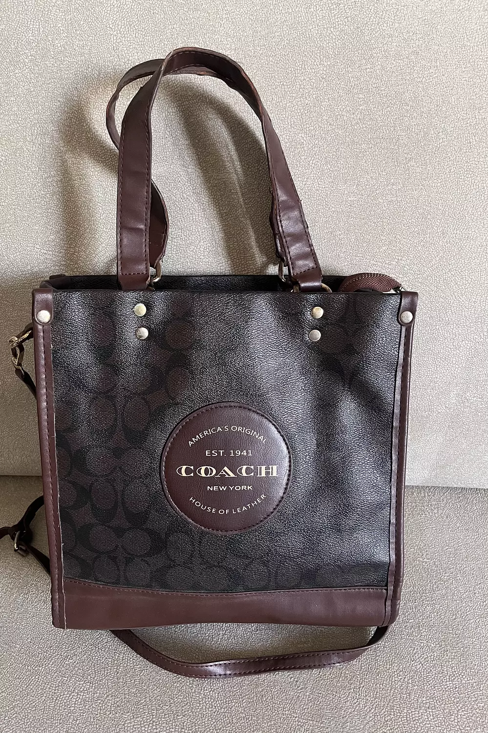 Authentic vintage coach tote bag image
