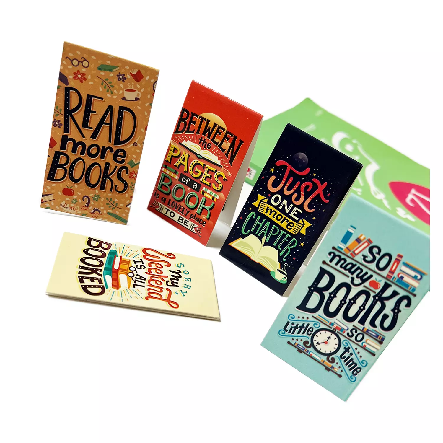 Memo  Magnetic Bookmarks "Read a Book" (5 pcs) 2