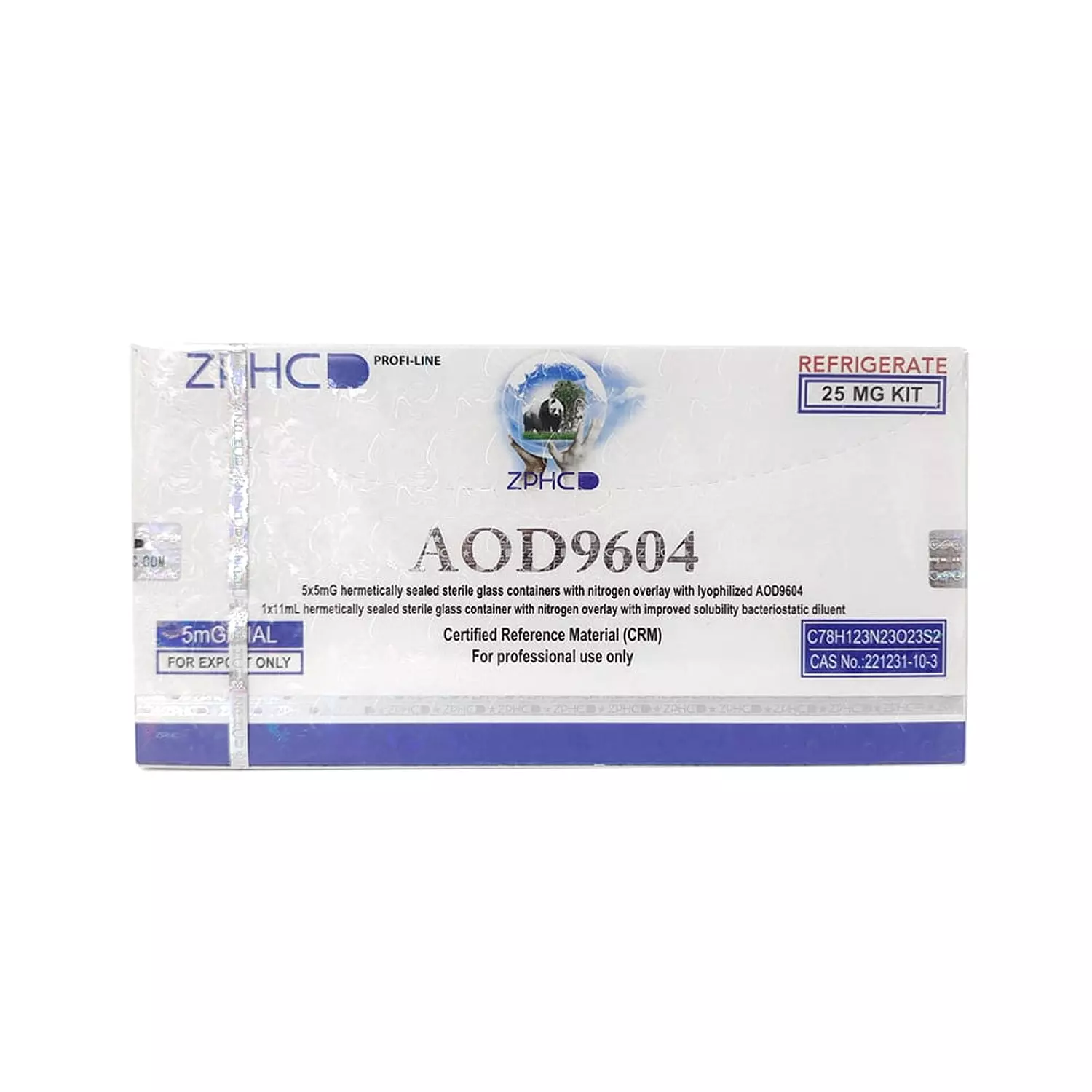 AOD 9604 ZPHC — 25 mg (5 vials × 5 mg) 2