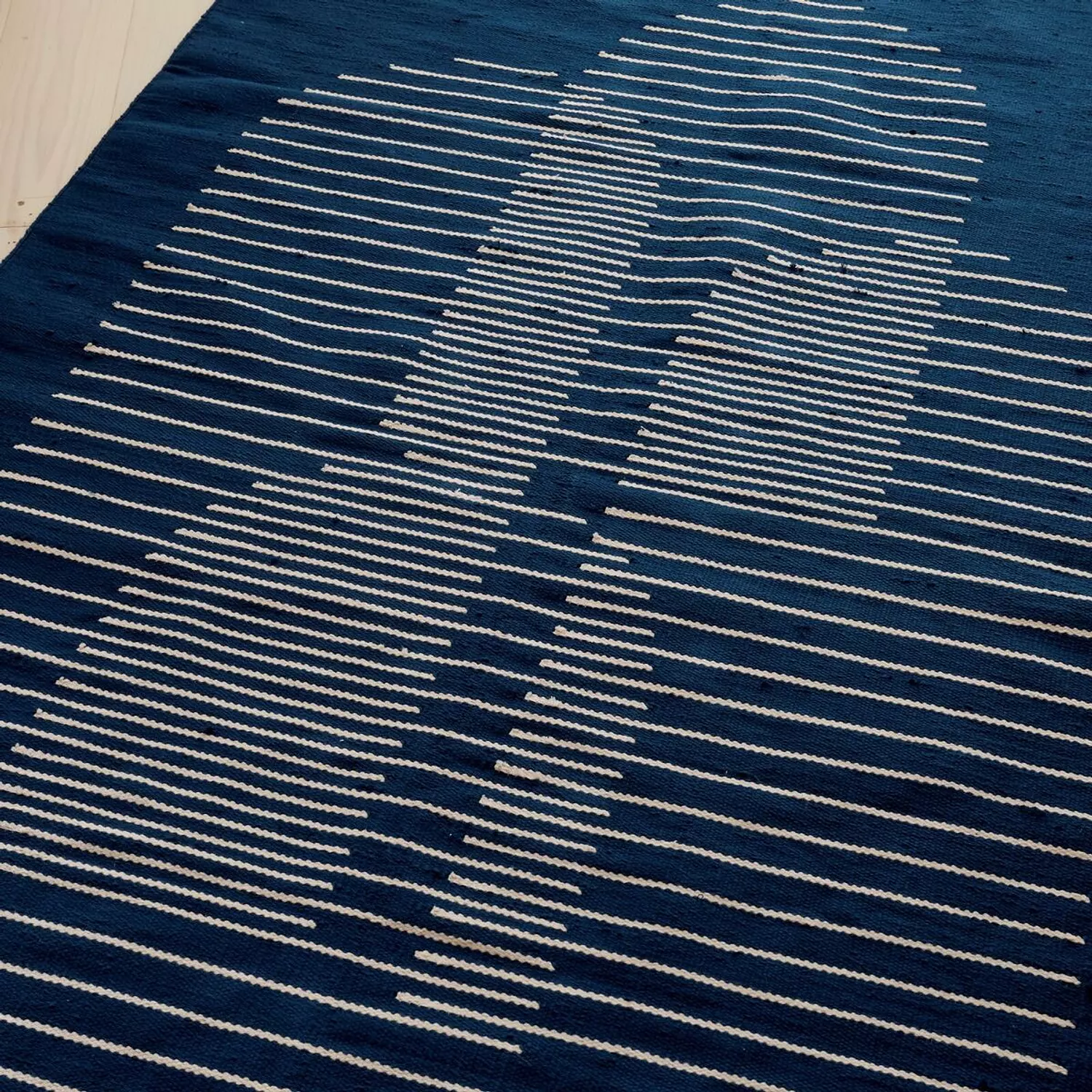 Navy Lotus Kilim Rug  1