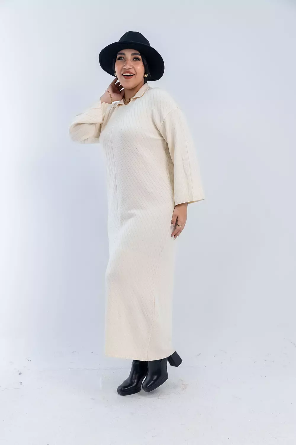 Soft Knit Collar Dress 3