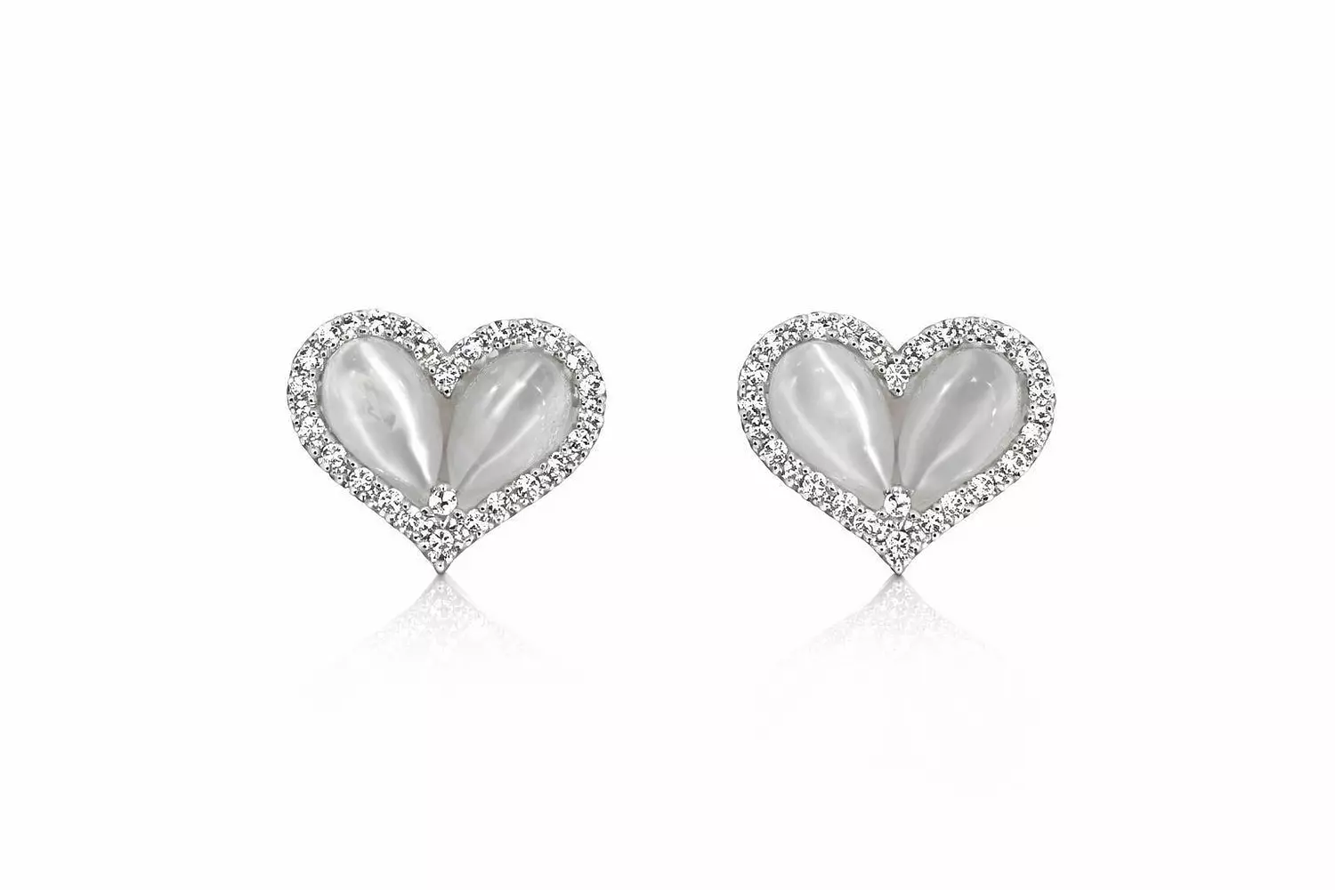 Silver Earrings Heart