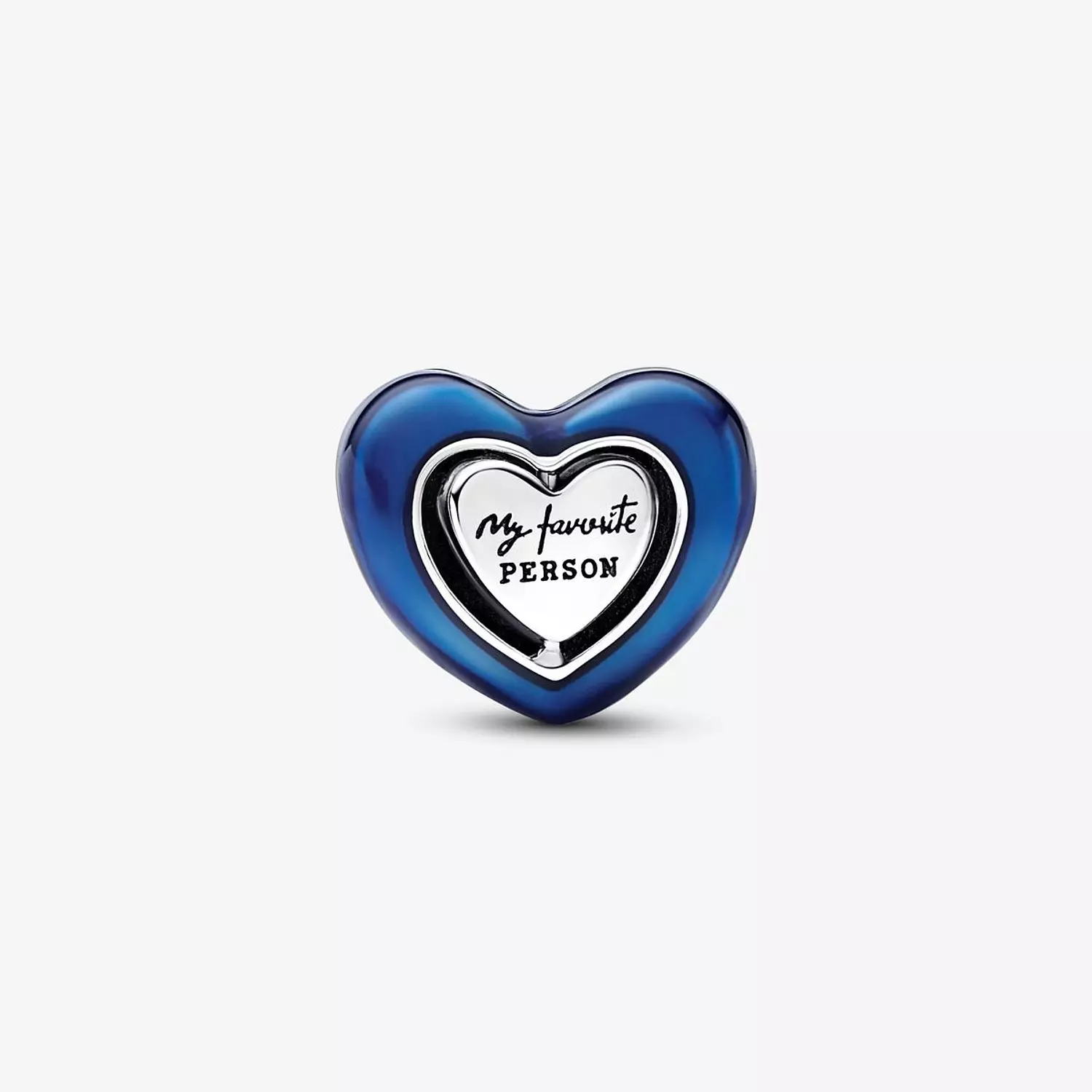 Blue Spinnable Heart Charm 1