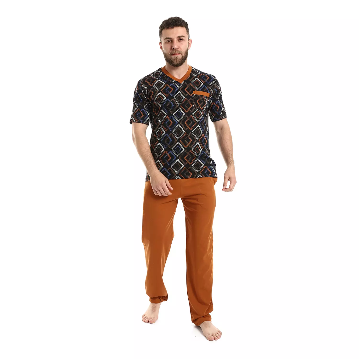 Men Printed Training - 2595 -  Black / Multicolored image