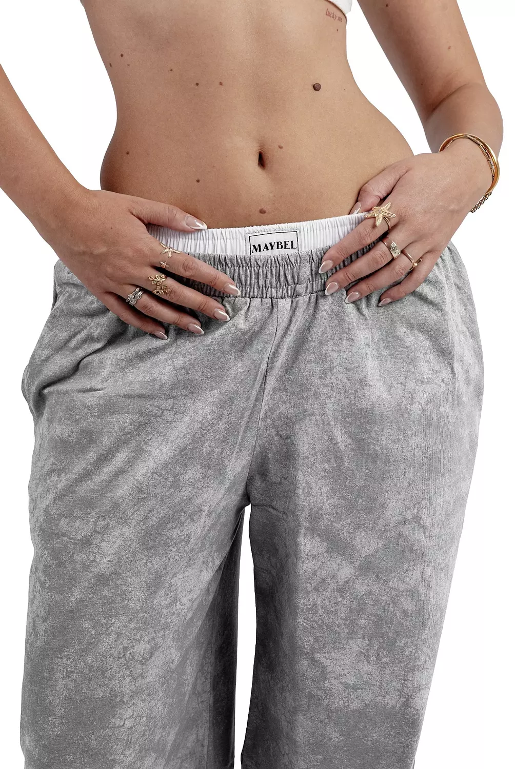 Washed Grey boxer sweatpants  1