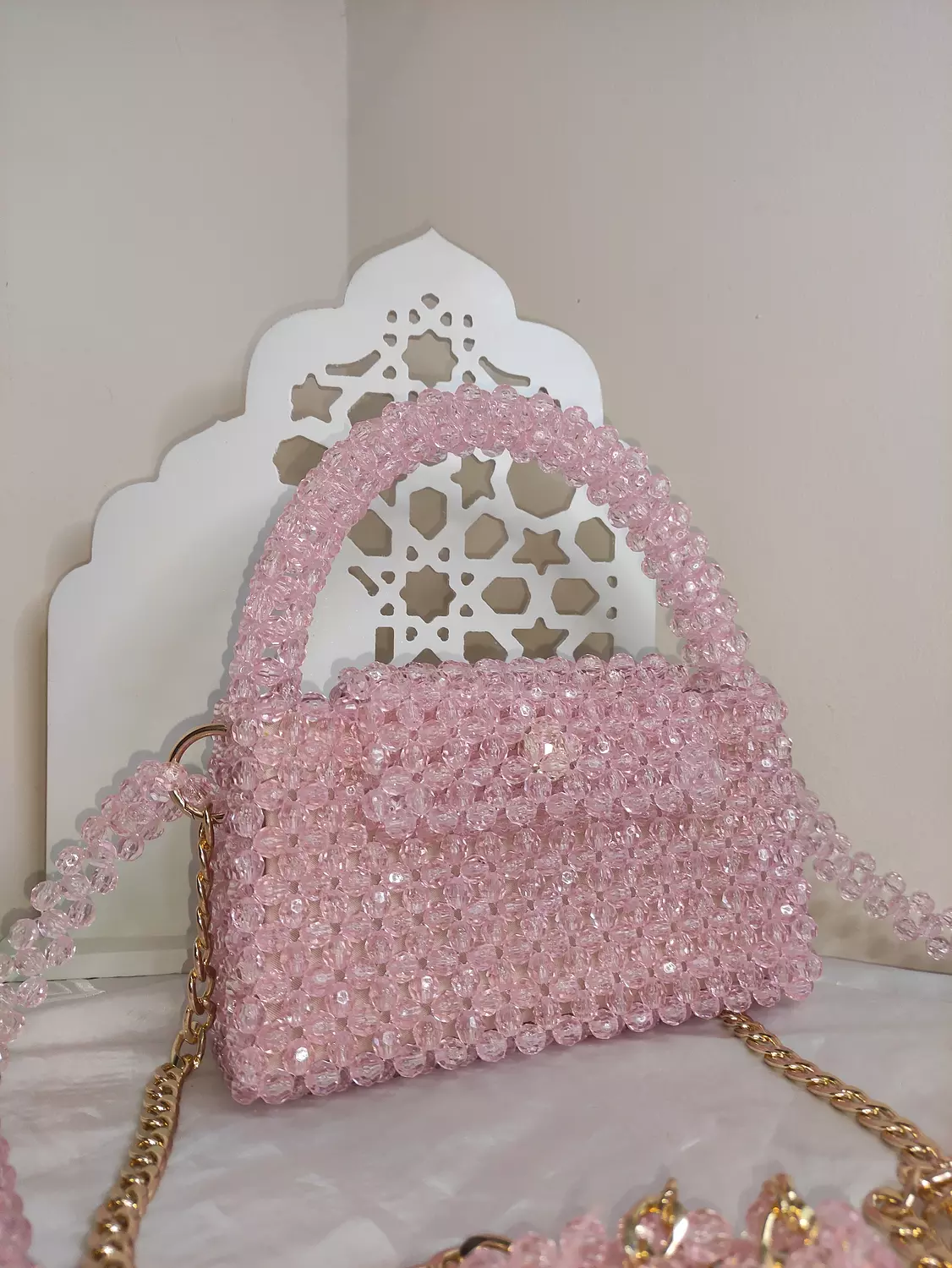 Blush Bloom Detachable Feather Bag 8