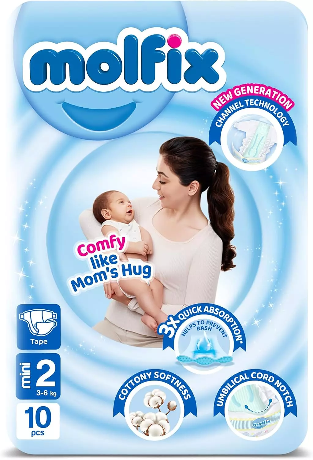 MOLFIX DIAPERS SIZE 2 - 10 PCS image
