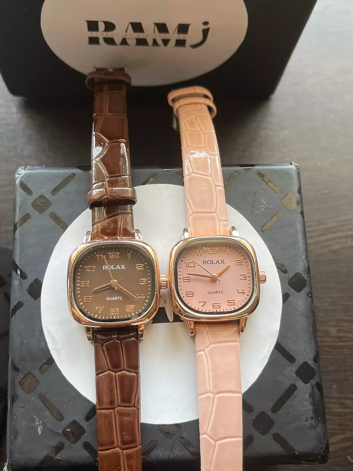 Pink and Brown Leather watches 4