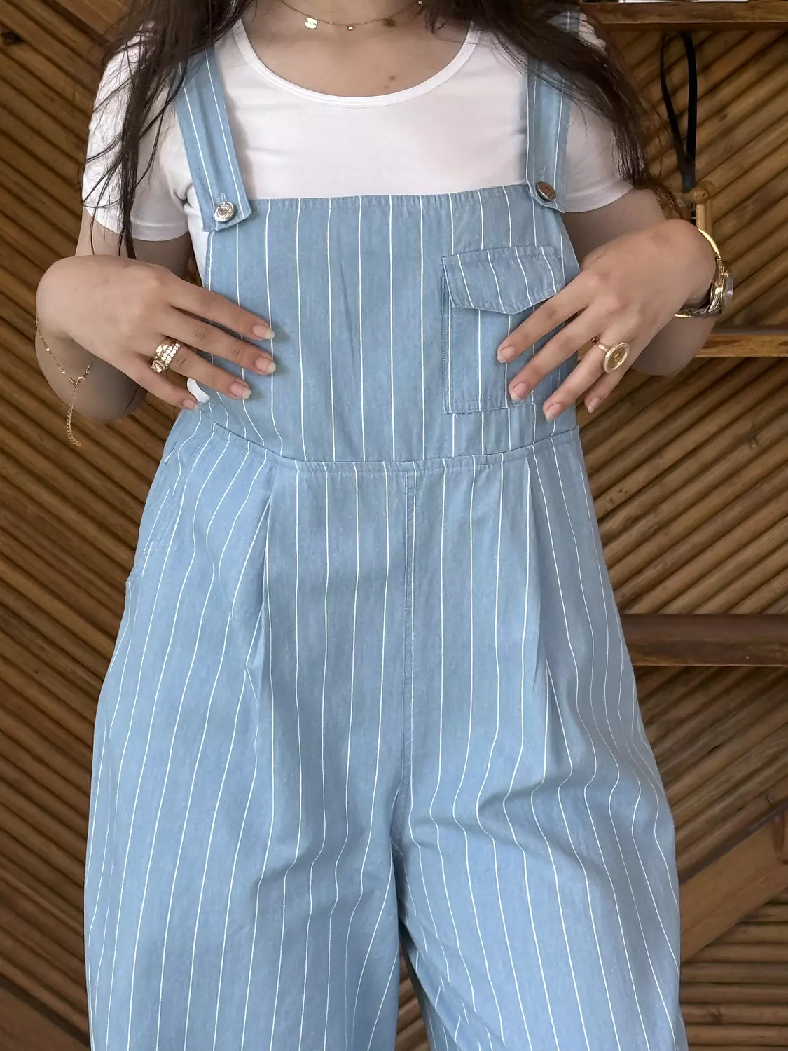 “Light Denim Cotton Jumpsuit” 3