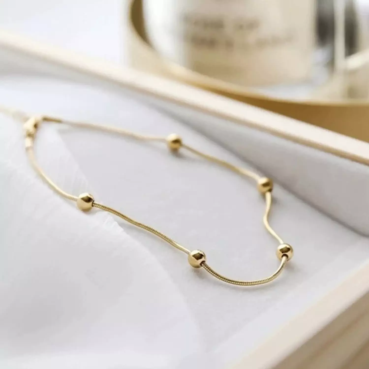Round beads chain anklet 3