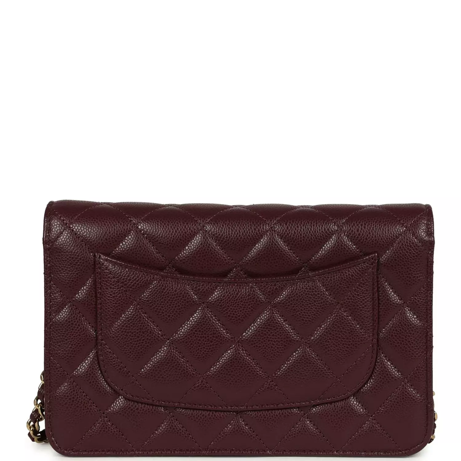 Chanel Wallet On Chain WOC Dark Burgundy Shiny Caviar Light Gold Hardware 3