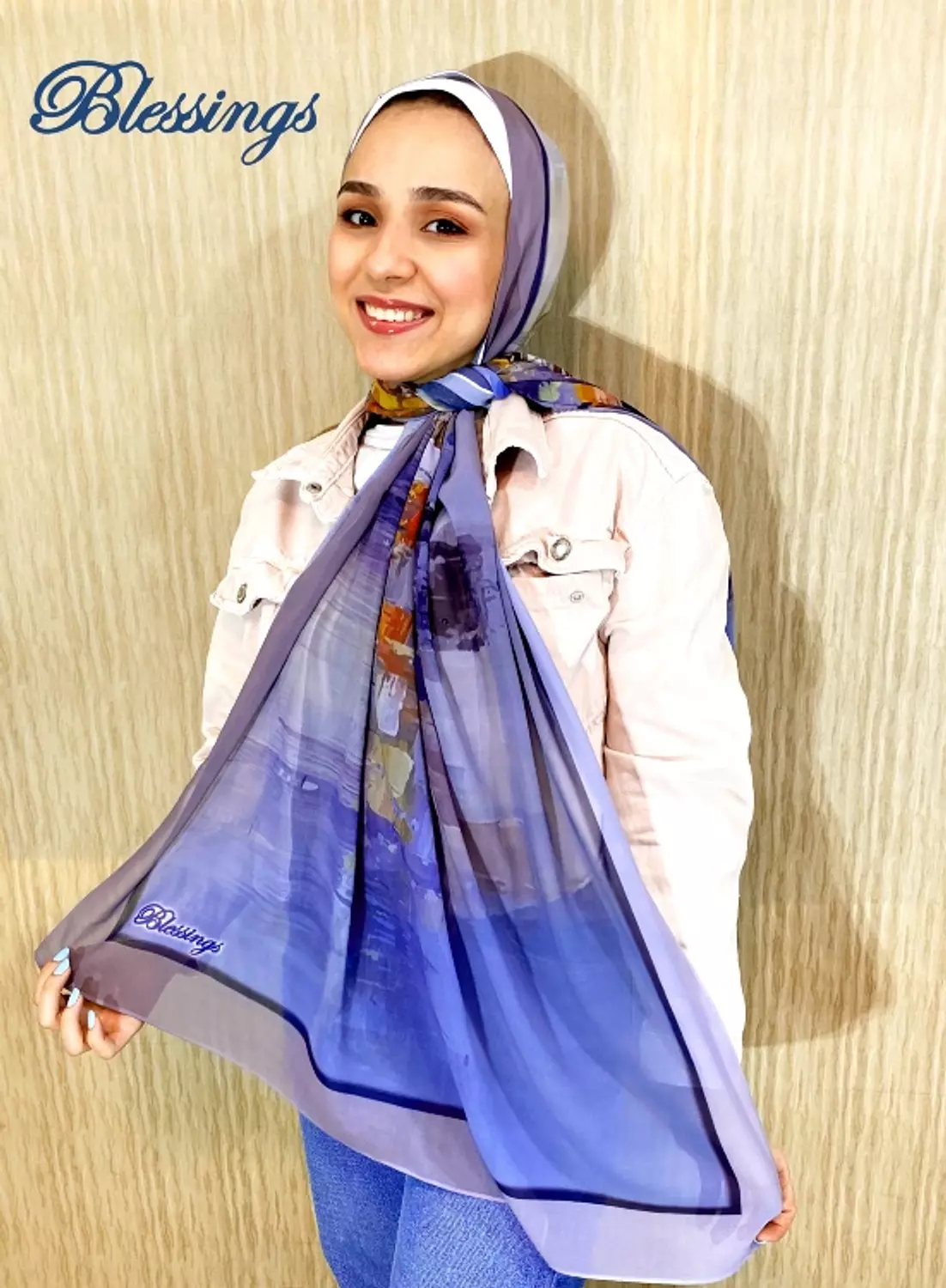 Scarf-Blessings-Light-Blue Roads 2