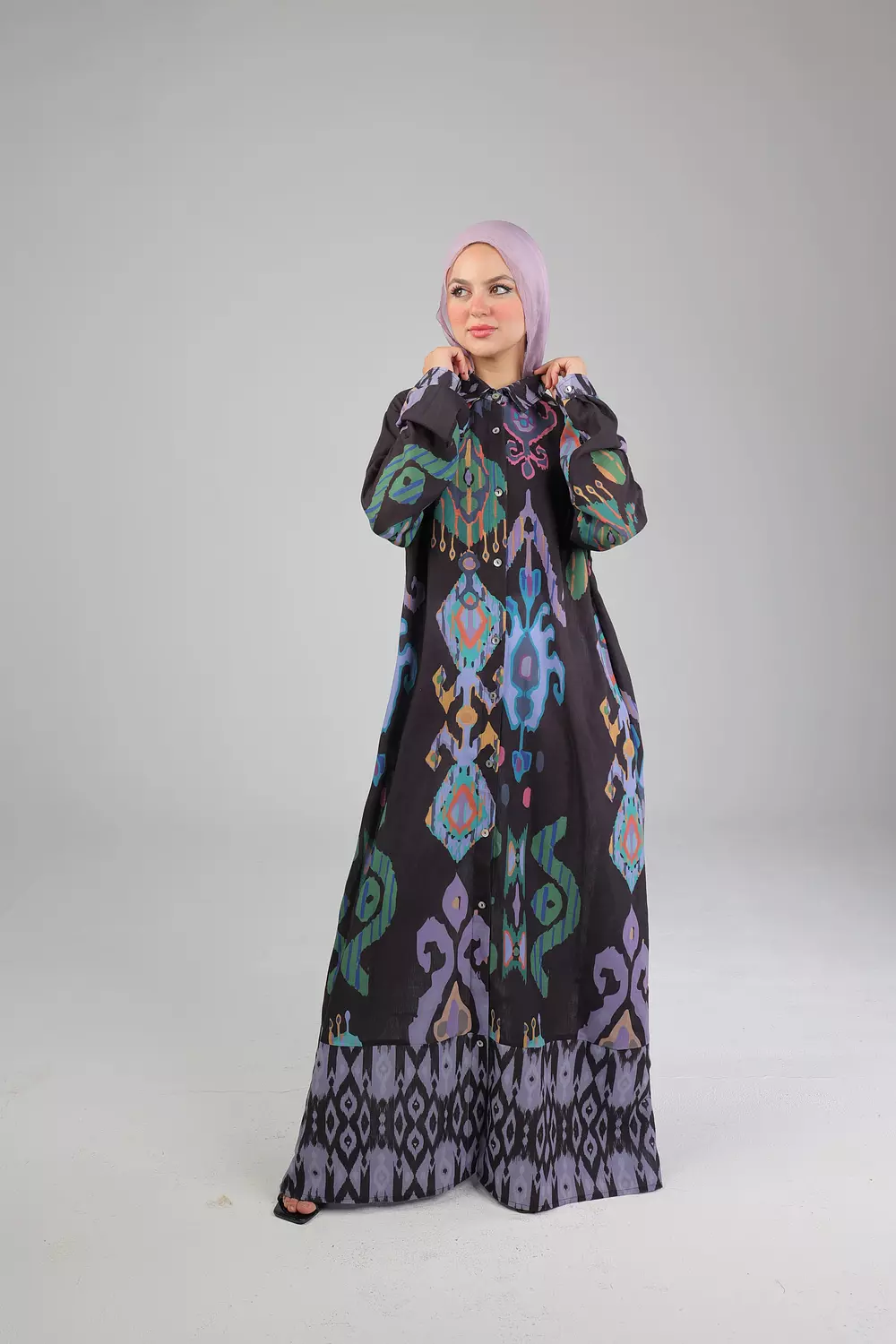 Damask Black dress 4