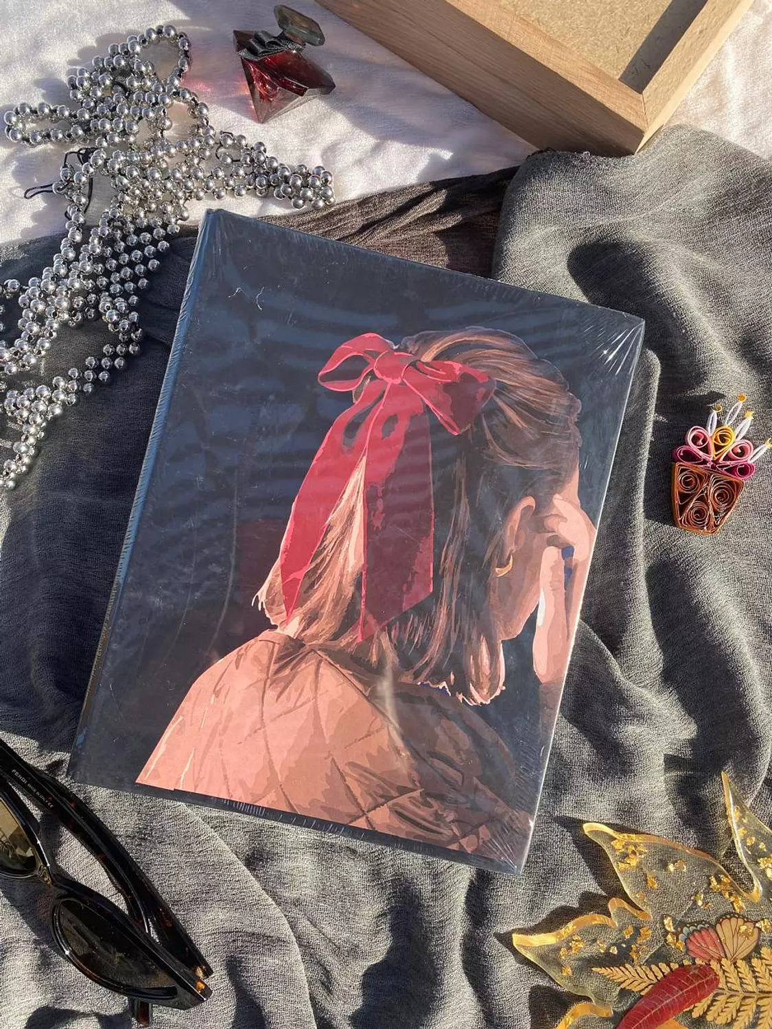 Crimson Bow A5 Binder Notebook  image