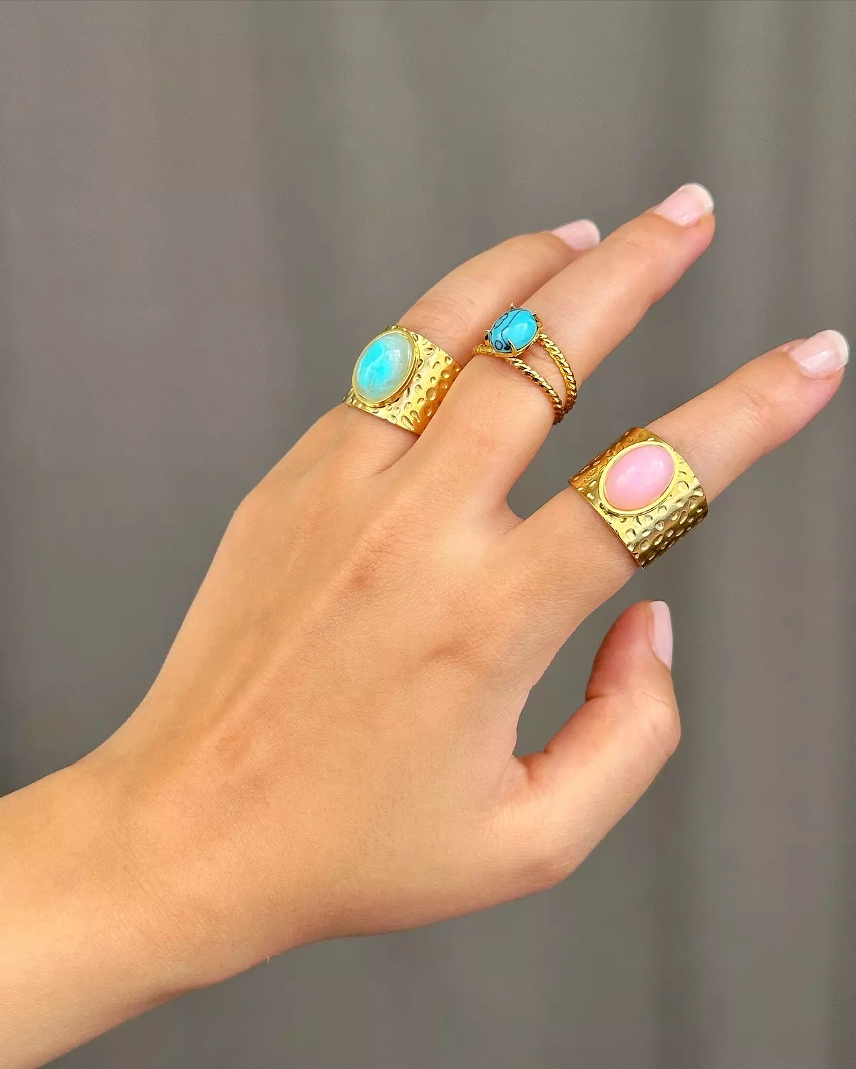 Oval Stone Ring hover image